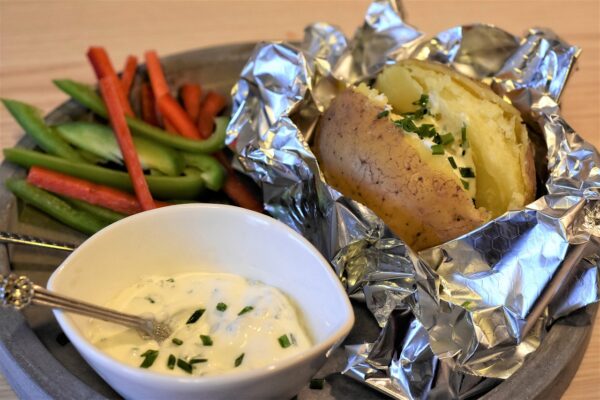potato, baked potato, quark